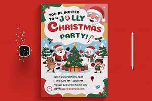 Christmas Party Flyer Template, a Flyer Template by MightyDesign