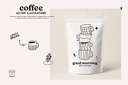 Coffee Hand-Drawn illustrations, a Food Illustration by dicreate (Thumbnail 6 of 12)