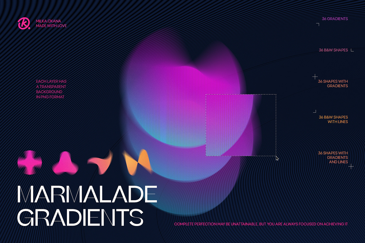 Marmalade Abstract Gradients & Shape, a Texture Graphic by Milka (Photo 1 of 8)
