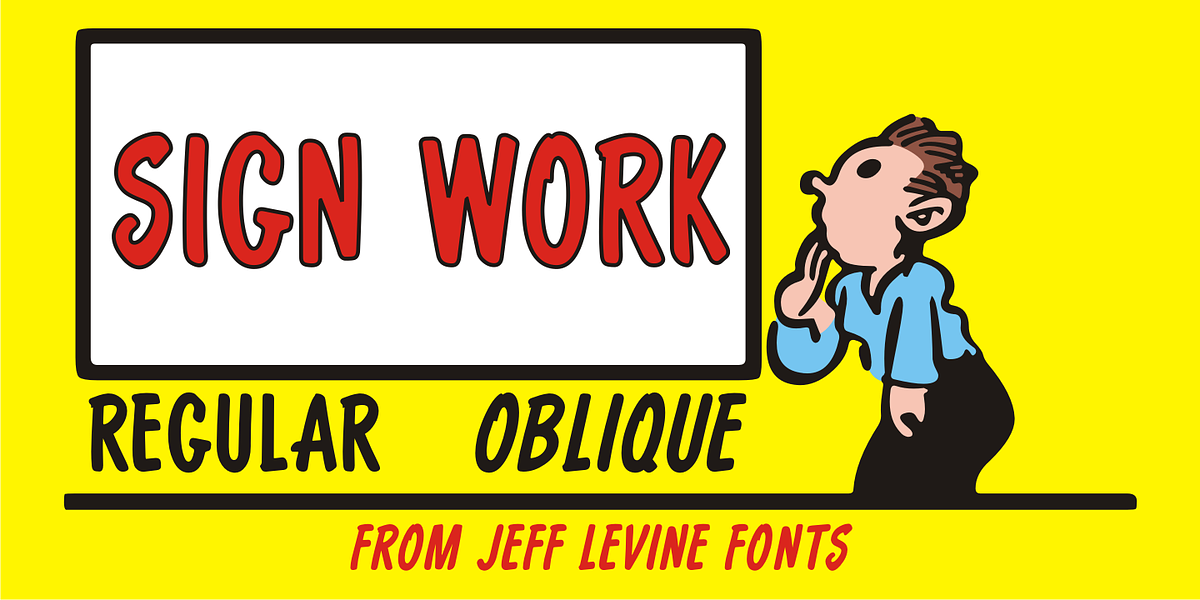 Sign Work JNL, a Handwritten Font by Jeff Levine Fonts