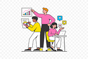 Team Project Planning Collaboration, a Work Illustration by Partikusi Design (Thumbnail 3 of 3)