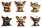 Cute Bats Clipart Bundle, a Seasonal Illustration by CreationArt (Thumbnail 4 of 5)