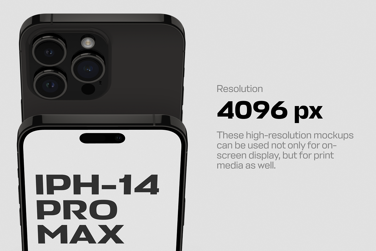 iPhone 14 Pro Max Mockups, an iPhone Mockup by 360 Mockups