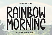 Rainbow Morning | Script Font, a Script Font by Scratchones (Thumbnail 1 of 8)