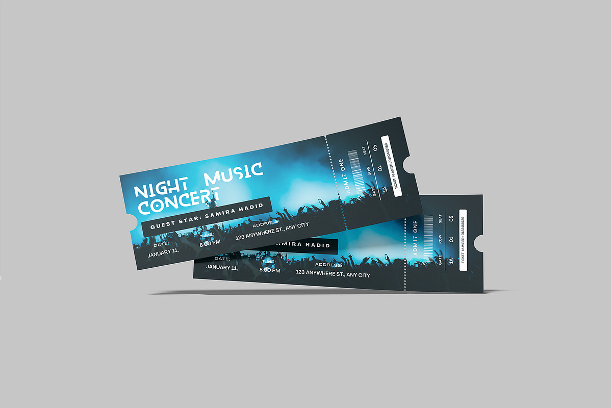 High Quality Ticket Mockup, a Print Template by lamorastudio (Photo 3 of 11)