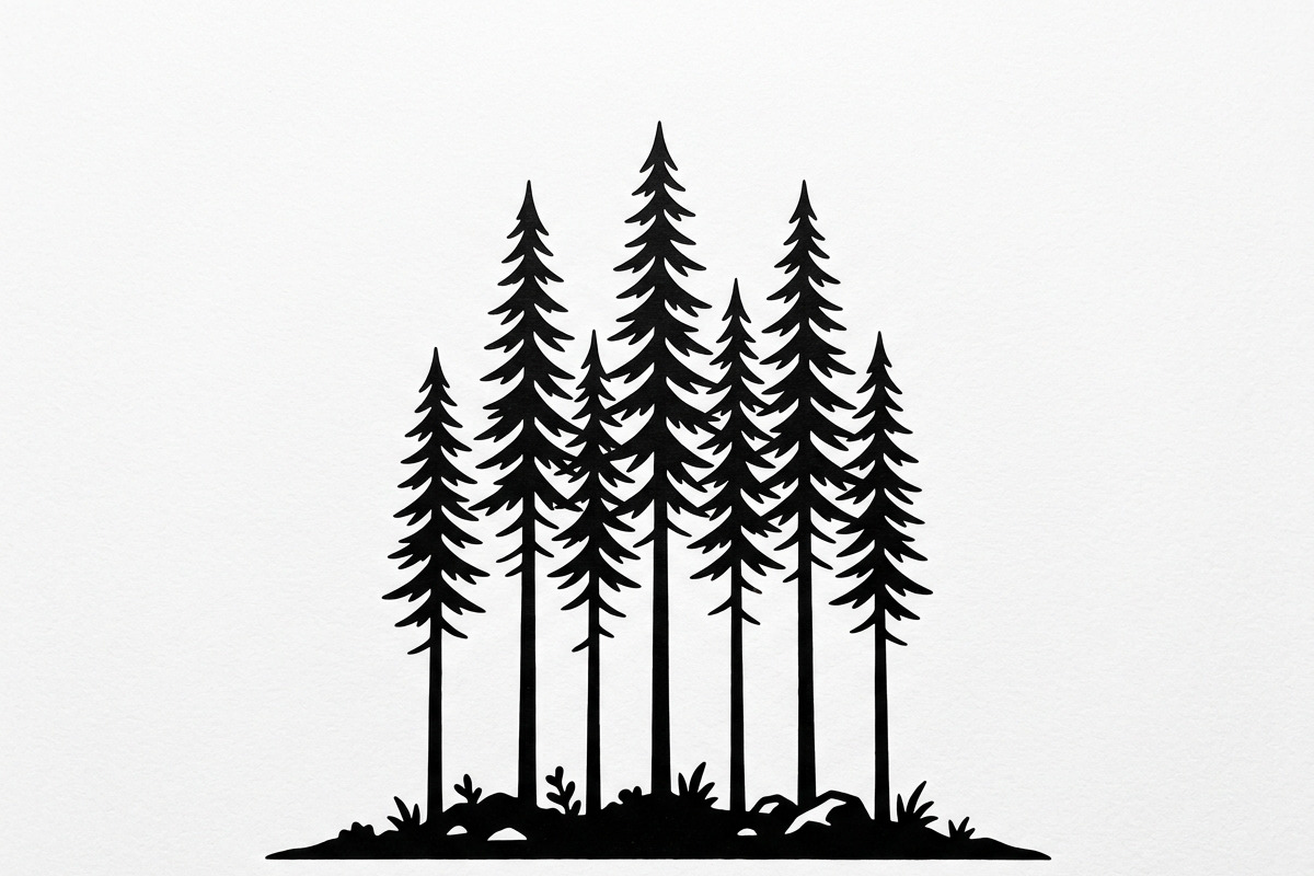 Majestic Pine Trees SVG, a Finance Illustration by Amazin_art (Photo 18 of 41)