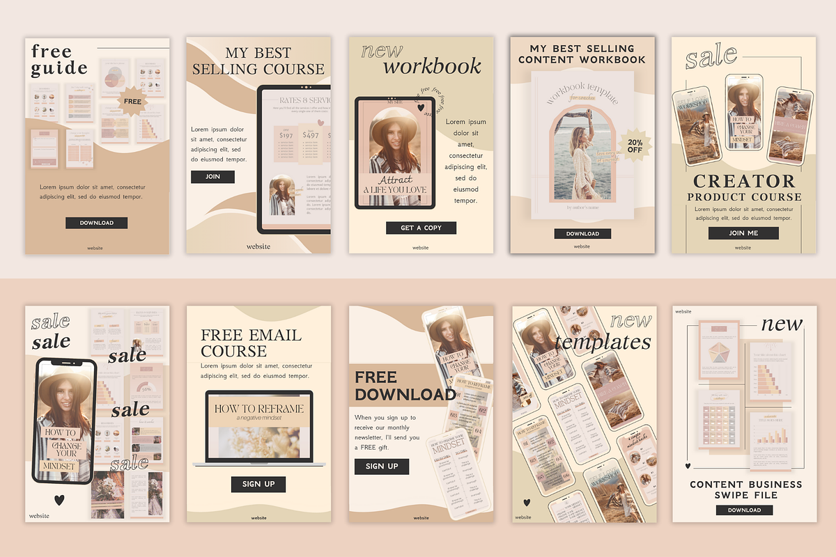 60 Pinterest Templates for Products, a Social Media Template by Made by Melody (Photo 7 of 12)