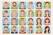 48 male&female avatars, a Graphic by Giraffarte (Thumbnail 2 of 3)