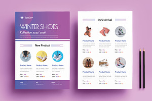 Winter Shoes Collection Flyer, a Flyer Template by MightyDesign