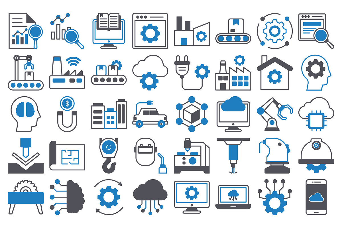 Digitalization and Industry Ions, an Outline Icon by Vector Portal (Photo 5 of 5)