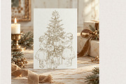 Vintage Line Art Christmas Holiday, a Decorative Illustration by AlenaVlasko stock Market (Thumbnail 6 of 6)