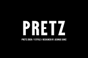 Pretz Typeface, a Sans Serif Font by George Gonz (Thumbnail 1 of 6)