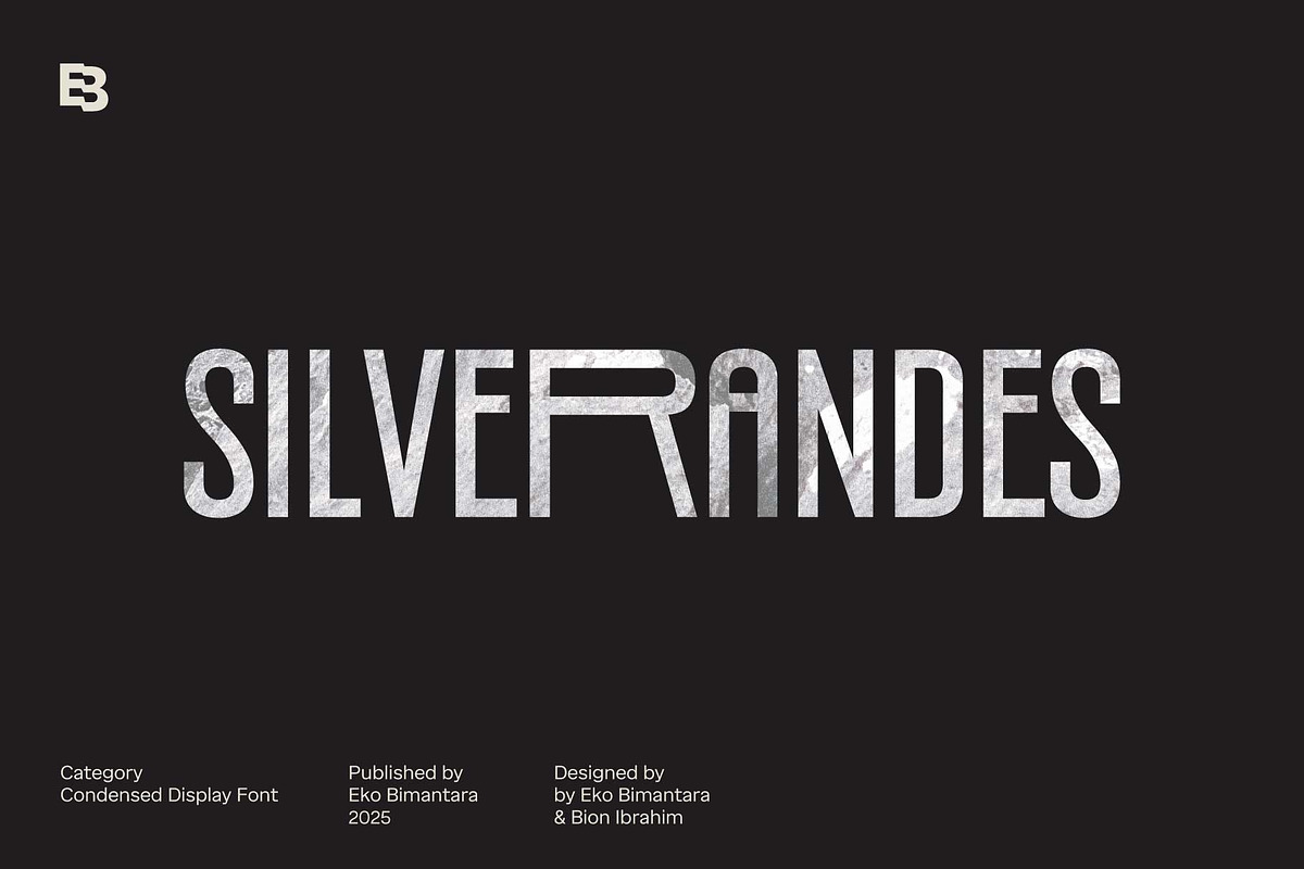 Silverandes; Condensed Display Font, a Font by Eko Bimantara (Photo 1 of 12)
