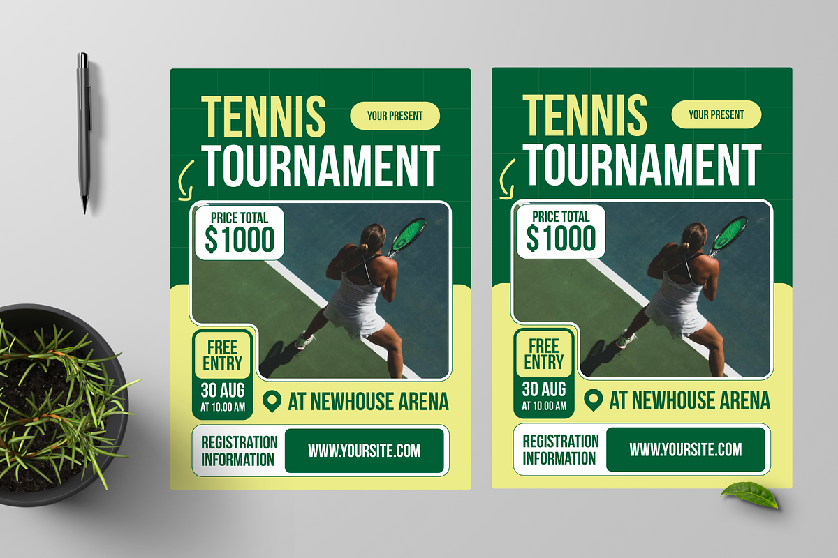 Tennis Tournament Flyer, a Flyer Template by Annora Studio (Photo 5 of 6)