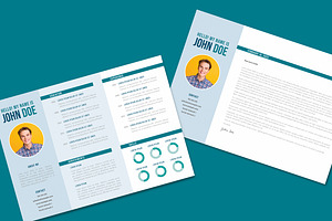 Simple Horizontal Resume And Cover