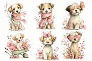 Whimsical funny spring Dog Clipart, an Illustration by Designworld (Thumbnail 4 of 8)