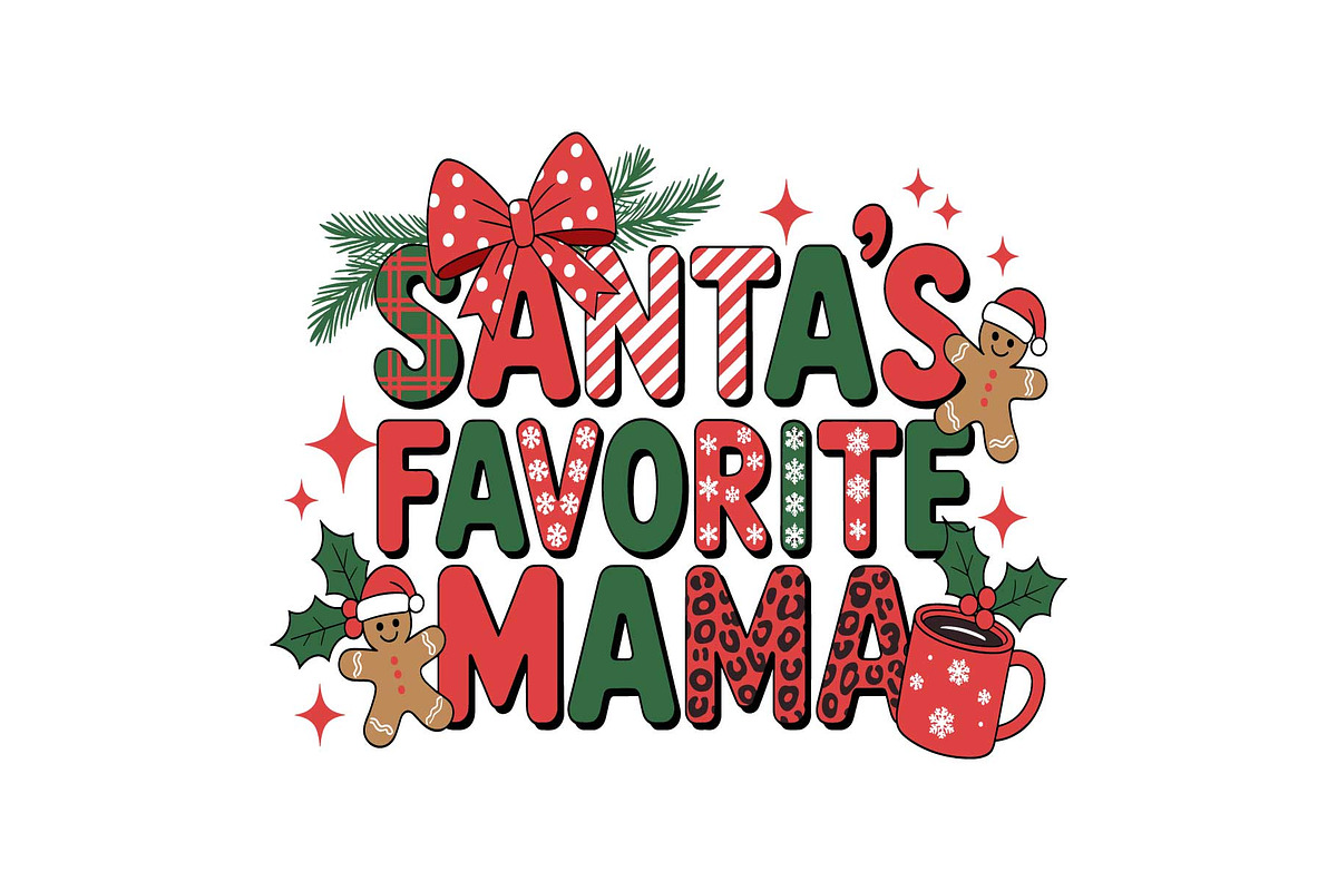 Holiday Vibes Mama Quote SVG Bundle, an Object Graphic by yasushie (Photo 10 of 13)