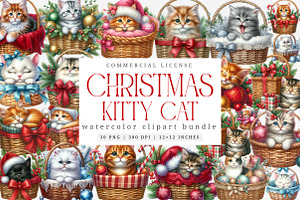 Kitty clipart bundle, an Illustration by SinaCreation