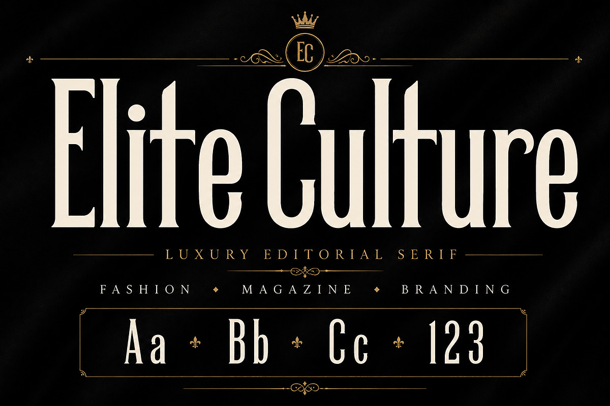 Elite Culture, a Serif Font by Wow Magic (Photo 4 of 5)