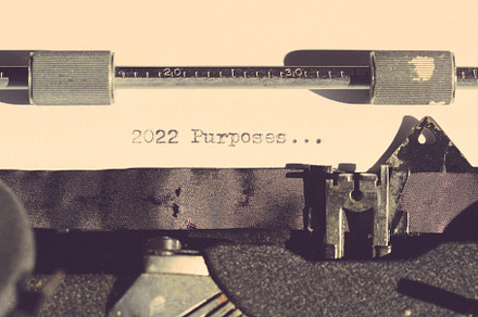 Vintage typewriter with a text