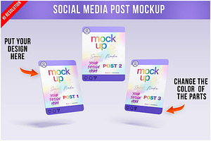 Social Media Post Mockup PSD, a Device Mockup by Bruno's Shop