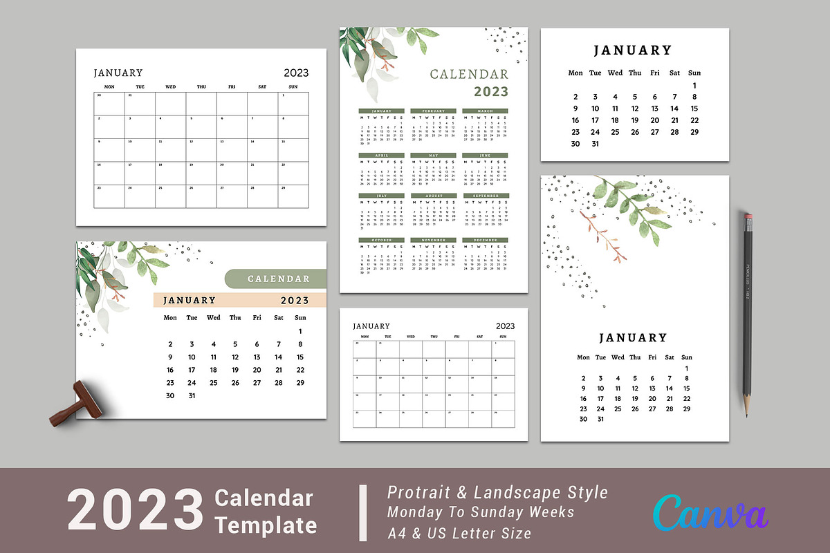 Calendar Template/Calendar 2023, a Stationery Template by Design Zone (Photo 1 of 7)