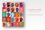 Human Heads vector design, a Person Illustration by danjazzia (Thumbnail 1 of 2)