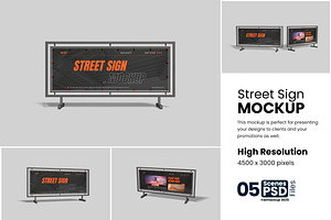 Street Sign Mockup, a Product Mockup by bimockup