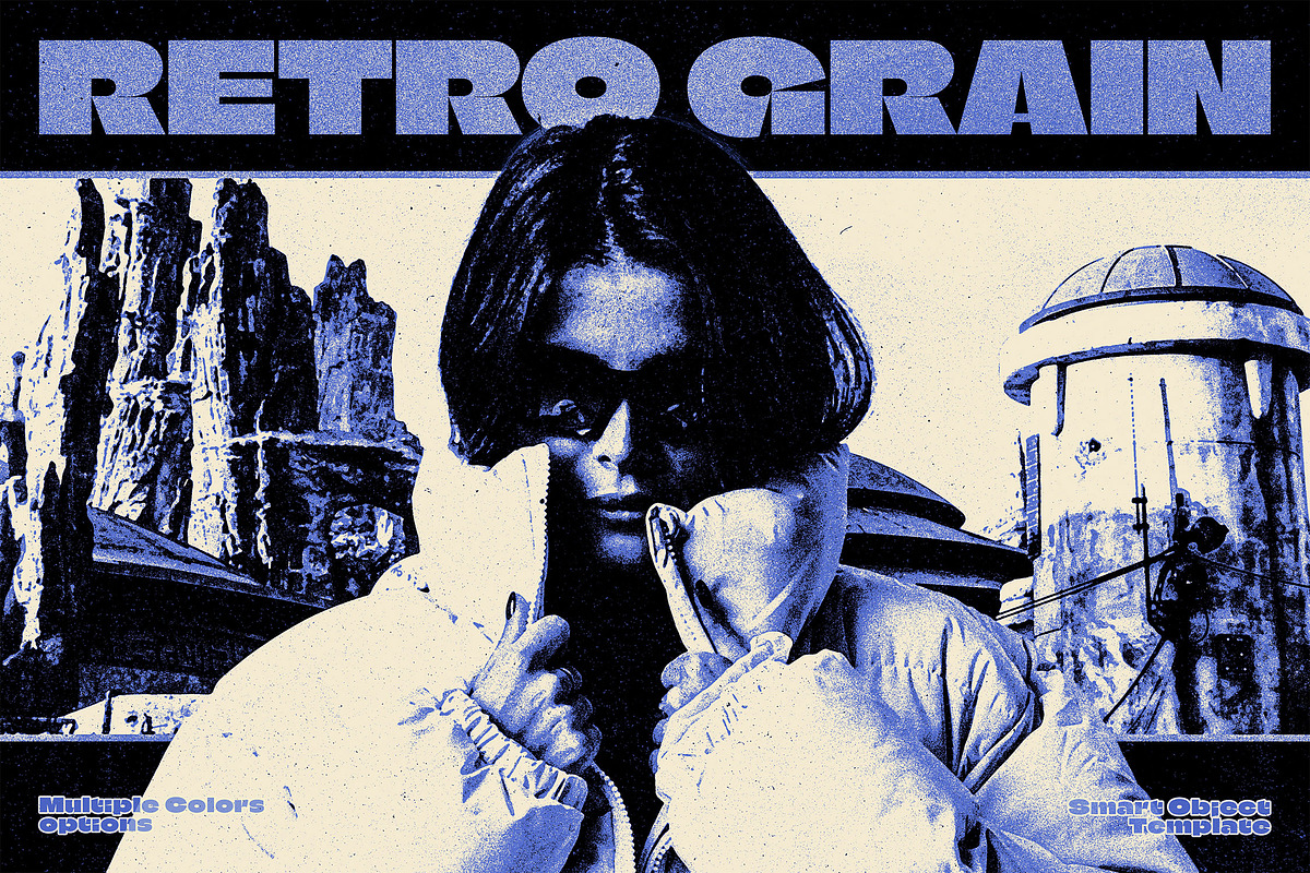 Retro grain photo effect