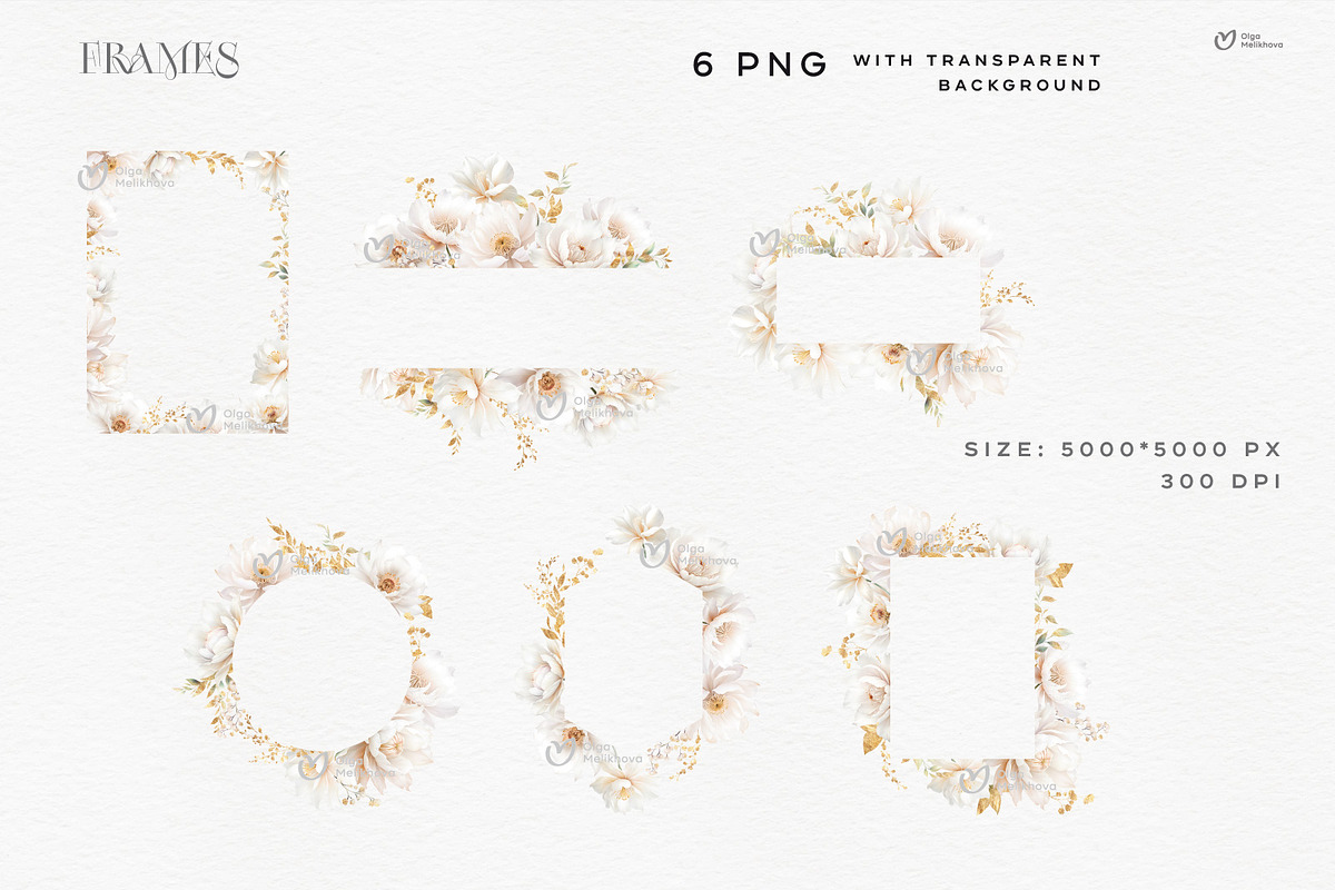 Fantasy flowers, White peonies, an Object Illustration by ollalya (Photo 7 of 9)