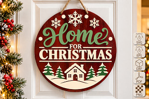 Christmas Home For Christmas SVG