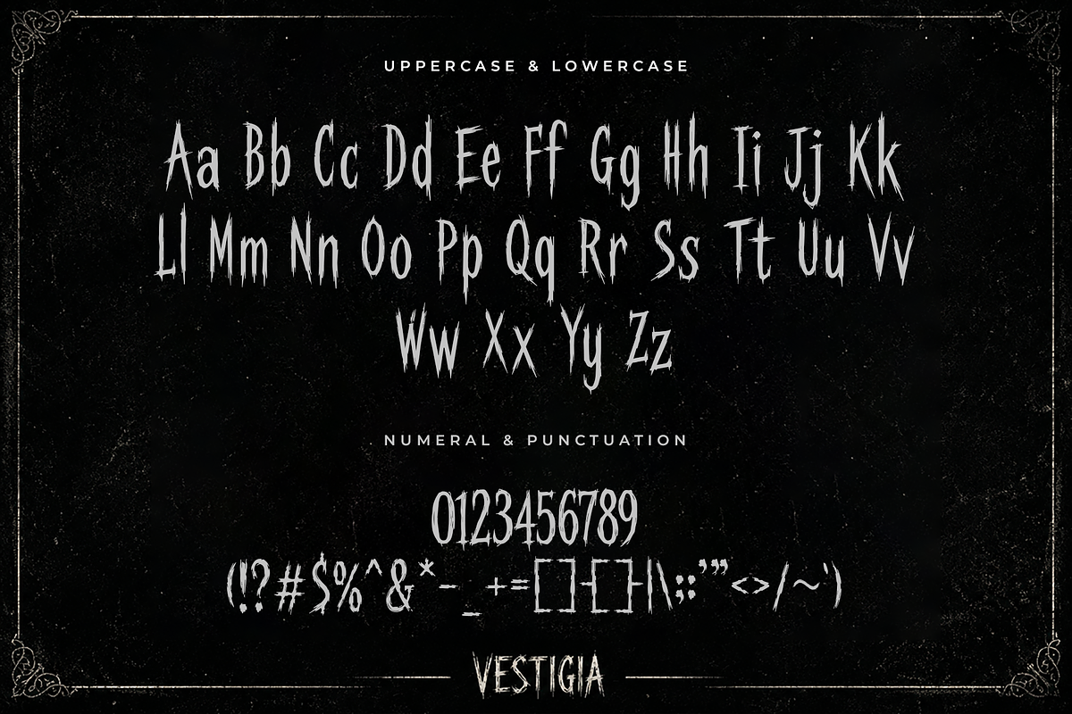 Vestigia - Horror Display Font, a Blackletter Font by overlaytemplates (Photo 4 of 5)