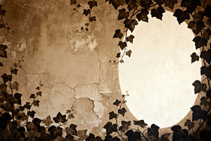 Vintage Ivy Vines Mural Wallpaper, a Decorative Illustration by Virgo Studio