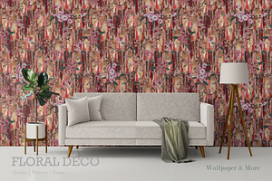 Floral Deco Seamless Pattern