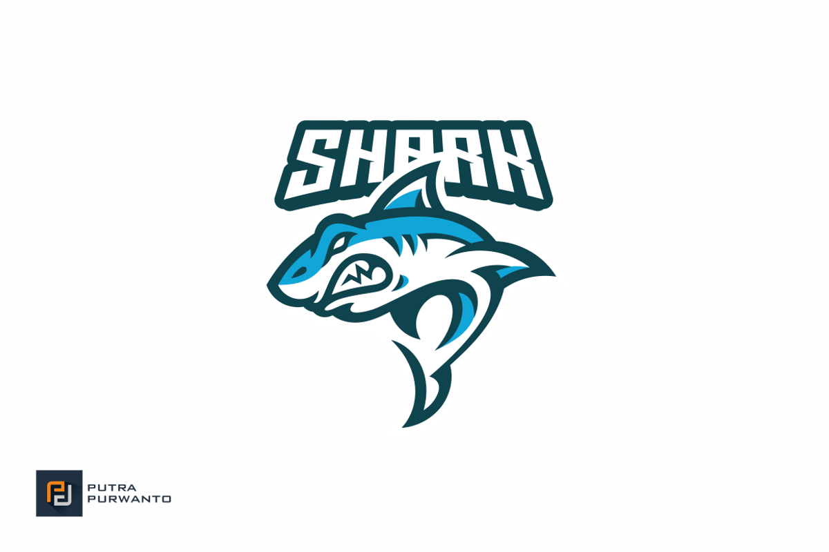 Cartoon Shark Mascot Logo, a Branding & Logo Template by putra_purwanto (Photo 2 of 2)