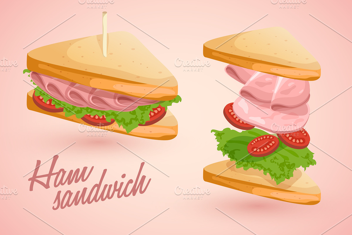 Set of Club Sandwich, an Object Graphic by Daraon (Photo 4 of 5)