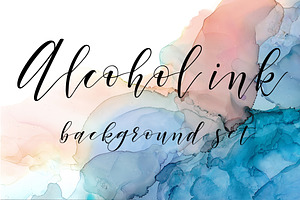 Alcohol ink backround set.