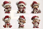 Whimsical Christmas Bear Clipart, a Transportation Illustration by Digital Artistic99 (Thumbnail 2 of 7)
