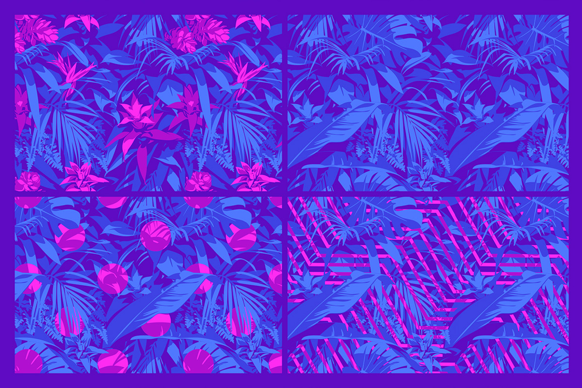 16 Ultraviolet Tropic Patterns, a Pattern Graphic by Alexander Baidin (Photo 2 of 10)
