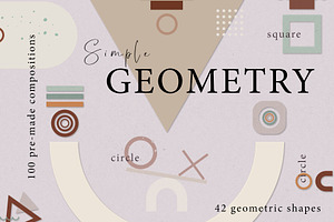 100 shapes. Abstract geometry art