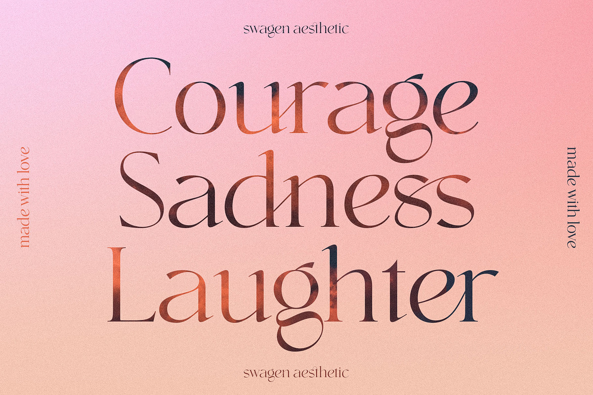 swagen aesthetic, a Serif Font by INKSUN™ (Photo 5 of 9)