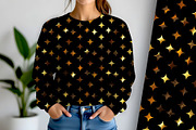 Gold Stars on Black Seamless Repeat, a Pattern Graphic by Sharon Schwalbe (Thumbnail 2 of 5)