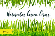 Watercolor Green Grass, an Object Graphic by Color_Brush (Thumbnail 1 of 3)