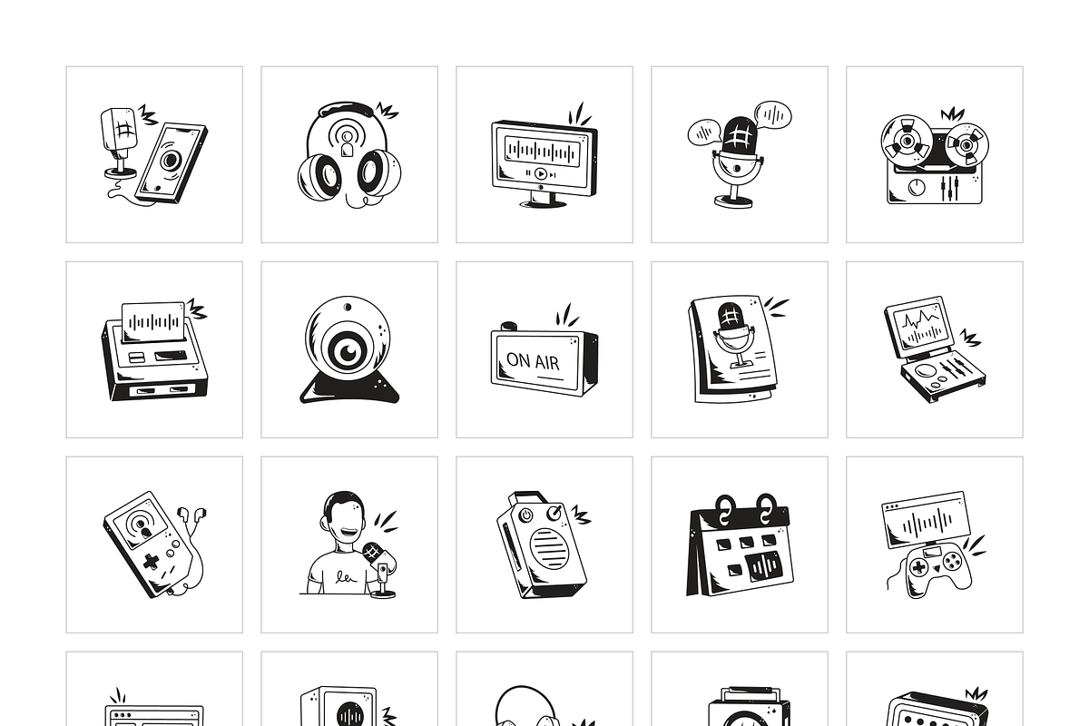 Animated Podcast Icons, a Solid Icon by Prosymbols (Photo 5 of 7)