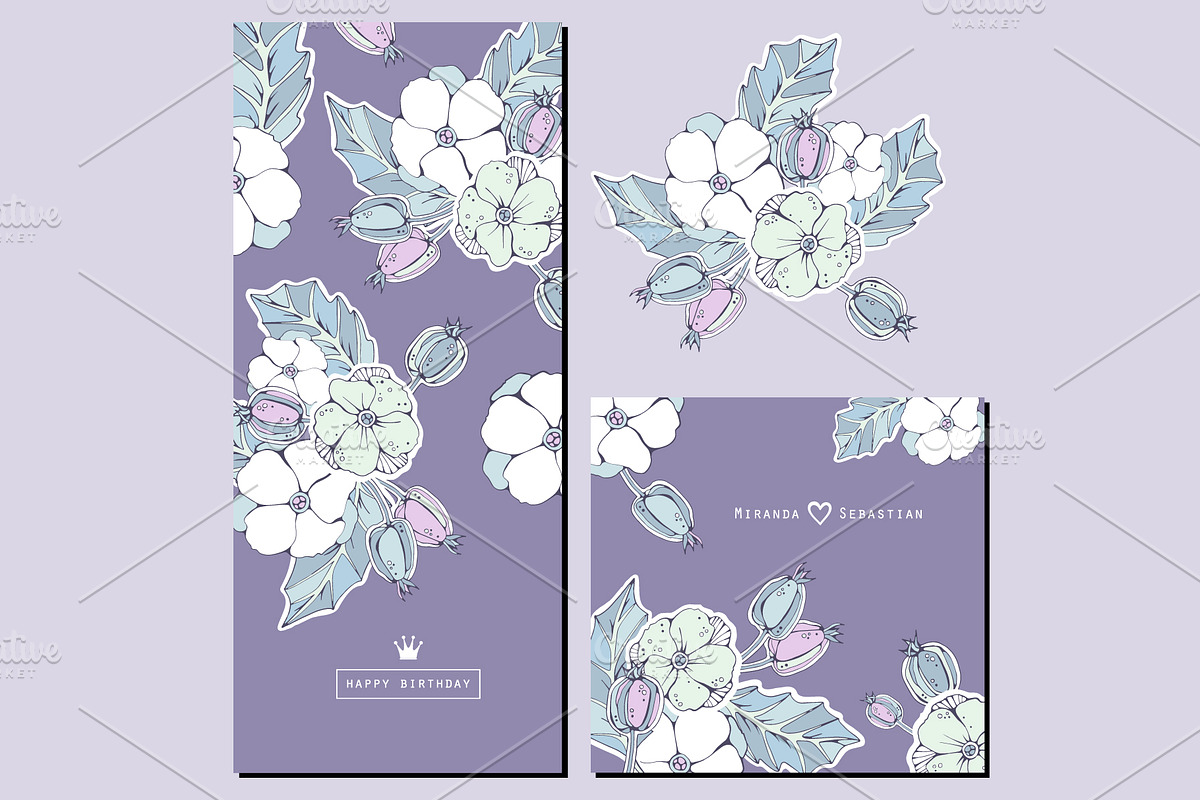 Wedding invitation with white flower, an Invitation Template by Mira15