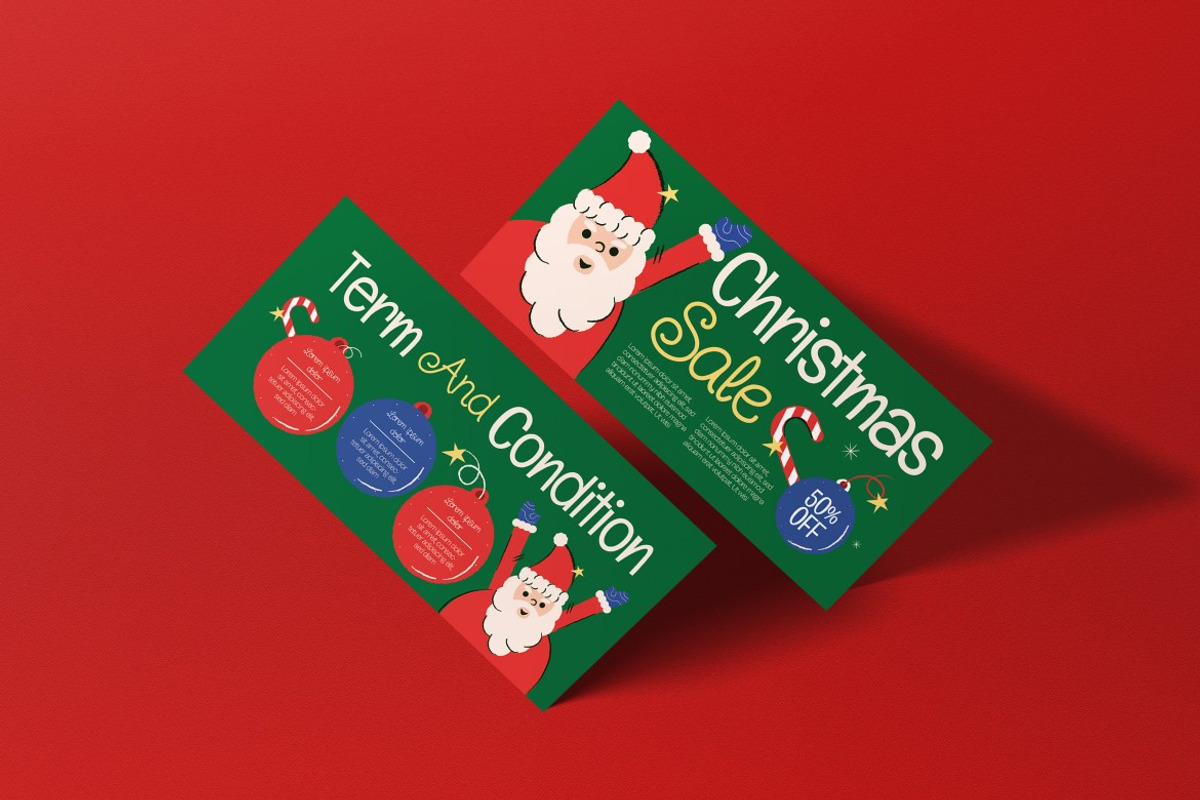Christmas Sale Voucher, a Card Template by graphicook (Photo 3 of 3)