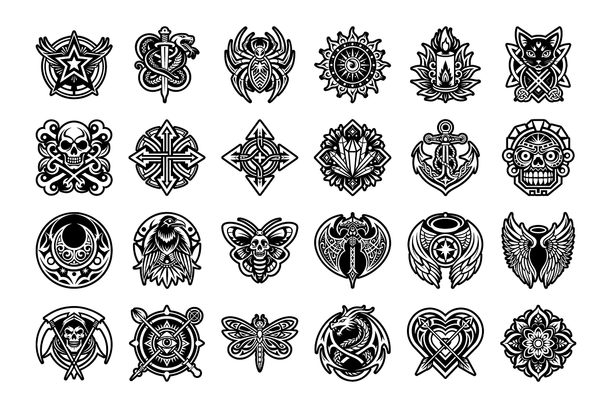 Classic Tattoo Icon Pack, an Icon by Vector Portal (Photo 4 of 6)