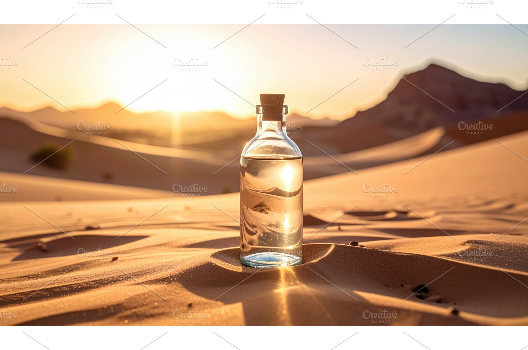 A glass bottle of water standing in, a Nature Photo by Igor Tichonow