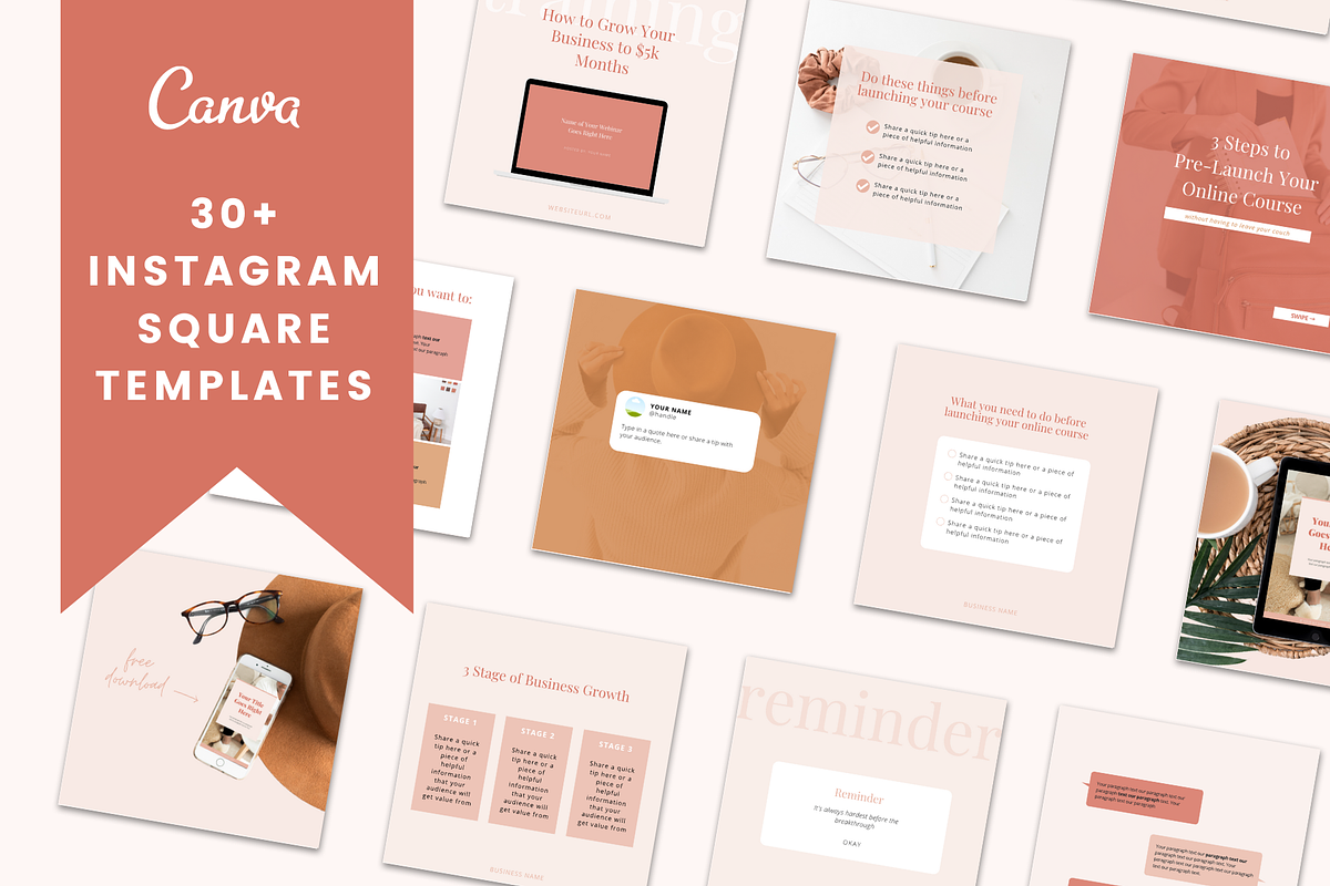 Instagram Canva Templates, a Templates & Theme by Kayleigh Hannon (Photo 1 of 6)