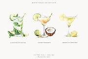 Watercolor Cocktails, a Food Illustration by PeDe Designs (Thumbnail 2 of 9)